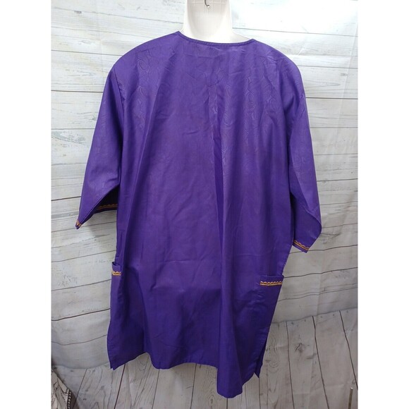 Kirat Mens Kameez Purple Pakistani Indian Qamees Shalwar Kurti Tunic F One Size - Picture 4 of 7